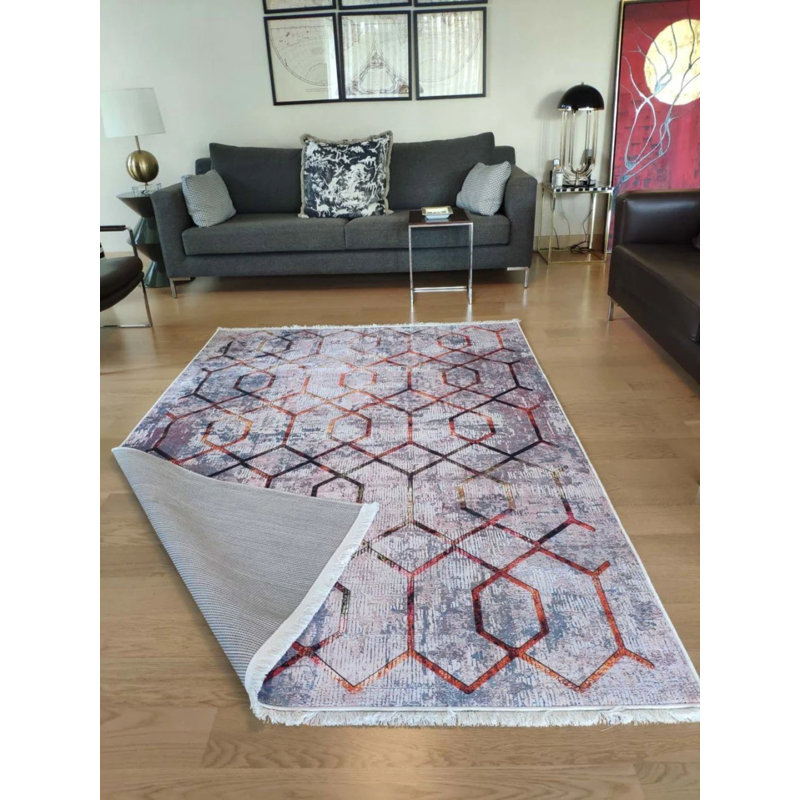 Tapis Matarranz avec envers antidérapant, Carré 2 pi 7 po