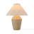 18" Tan Ceramic Table Lamp with Linen Shade