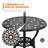 Aleah 3-Piece Cast Aluminum Bistro Set with Umbrella Hole