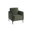 Magnifique fauteuil d'appoint 1 pièce en velours vert foncé recouvert de tissu en velours-646896774