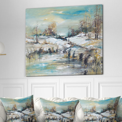 Paysage d'hiver - reproduction sur toile tendue