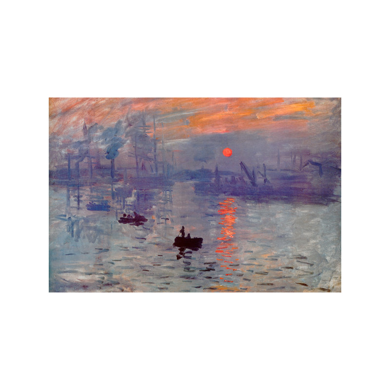 Sunrise Impression by Claude Monet - Painting on Canvas, 20.32 cm H x 30.48 cm W, No Frame
