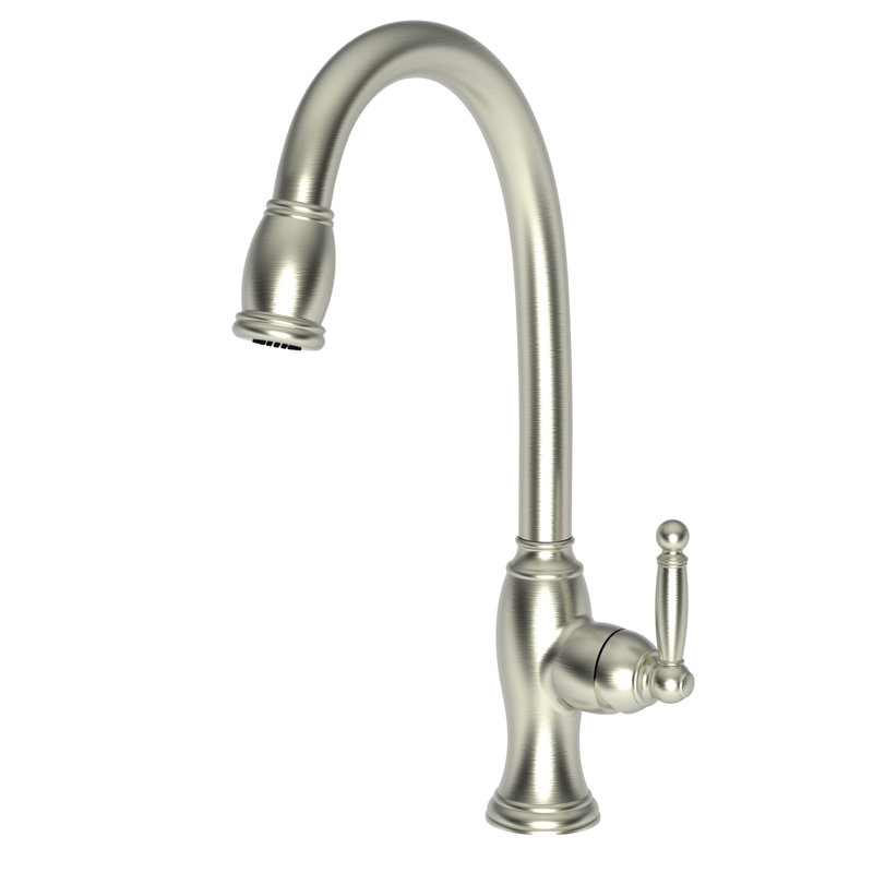 Nadya Single Handle Pull Down Kitchen Faucet, Satin Nickel (PVD)