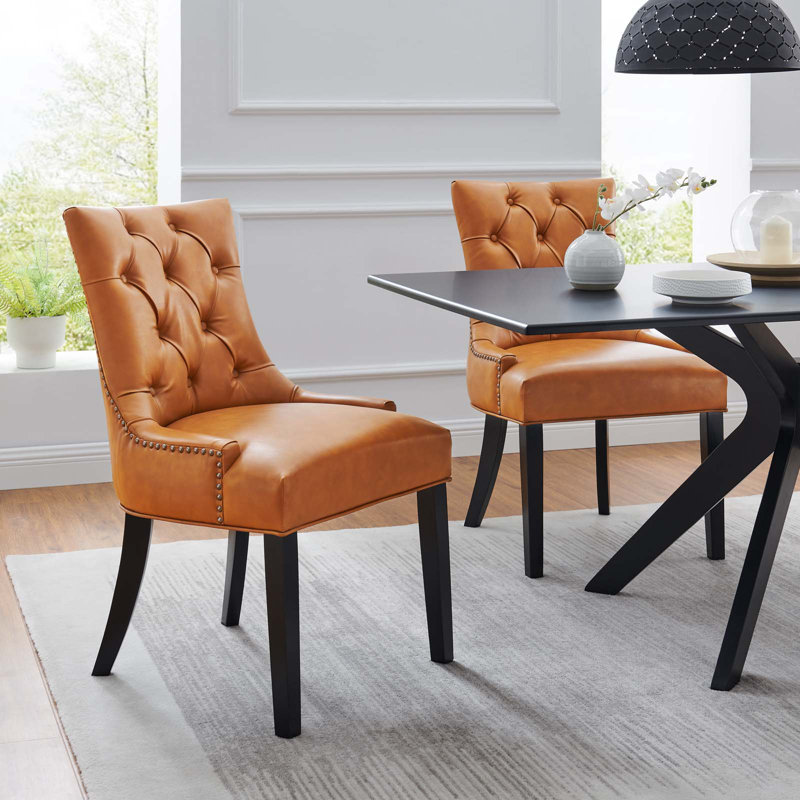 Chaise parsons rembourrée Regent, Brun clair, 2
