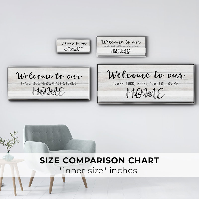 Welcome to Our Home - Toile encadrée, H 12 po x l 30 po