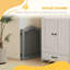 Freestanding Pet Gate Barrier 3 Pannel with Support Feet Light Grey