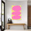 «Pinkbalance», art mural abstrait audacieux et coloré-129145927