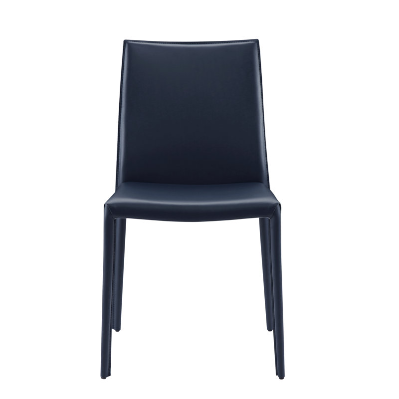 Kurland Sperazza Leather Upholstered Dining Chair, Midnight Blue