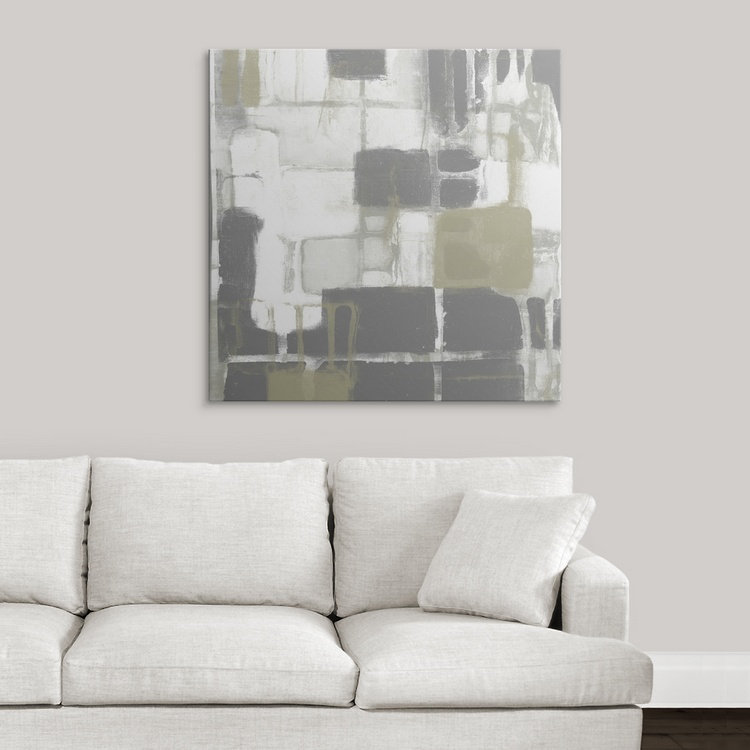 « ii » jennifer grolier, reproduction d’art Neutral Quadrants, H 35 po x l 35 po x P 1,5 po, Toile