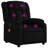  Massage Recliner Chair Black Faux Leather Single