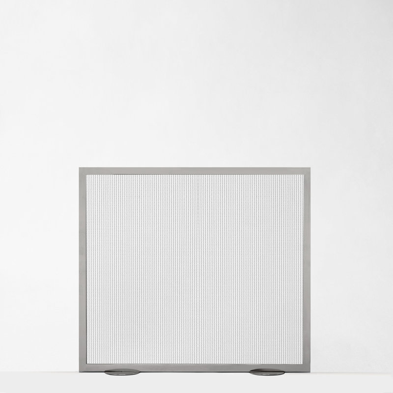 MICA Brass Fire Screen, 32" H x 36" W x 5'' D, Steel