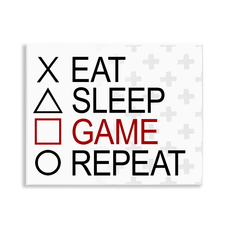 Gamer Button Shapes Wall Plaque Art by Sd Graphics Studio