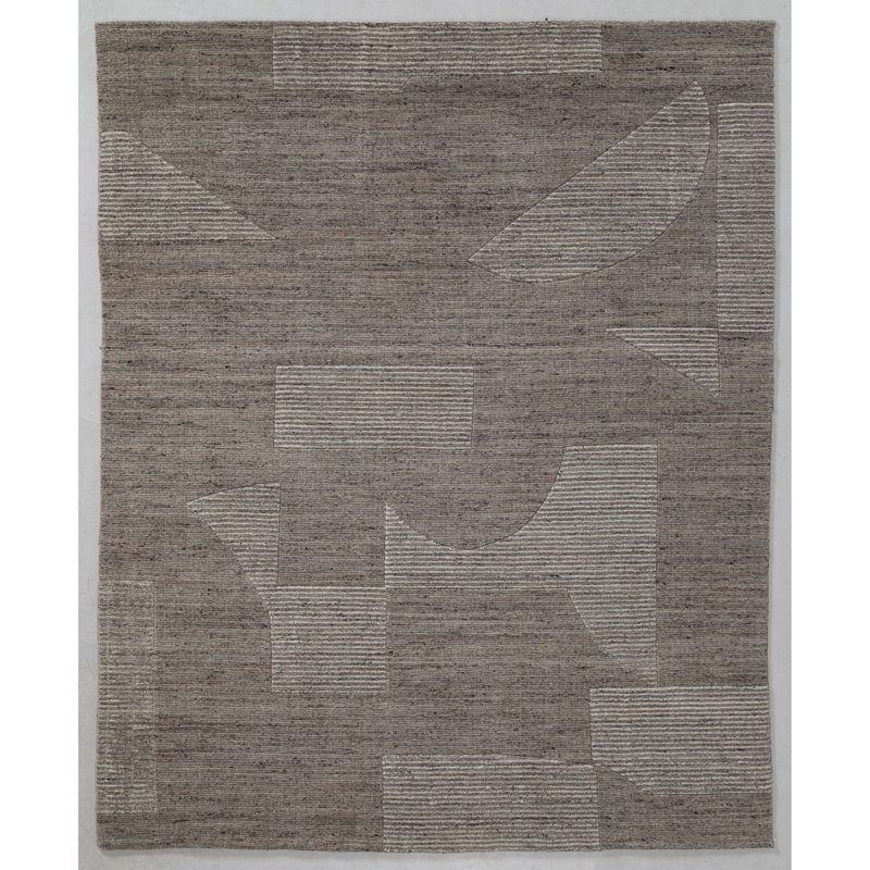 Tapis en laine touffeté à la main Sela, Rectangle 8 pi 9 po x 11 pi 9 po