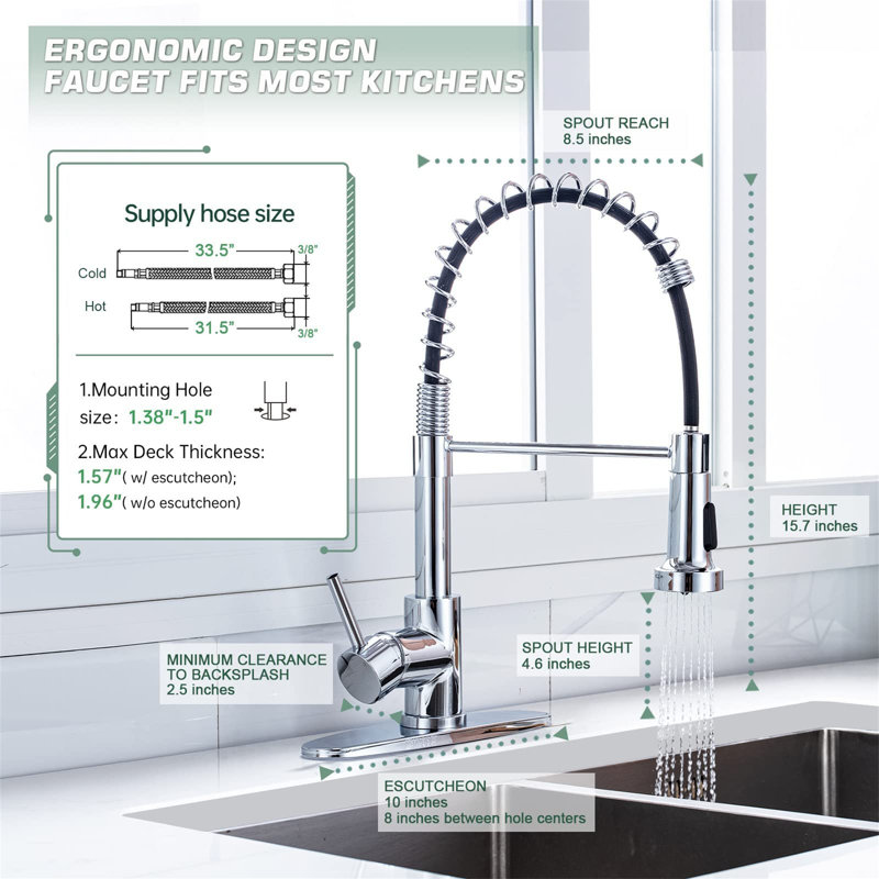 Nbarthome Pull Down Kitchen Faucet