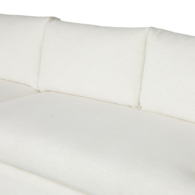 Lucien 2PC RAF Sectional-Crypton Nomad Snow, Right Hand Facing