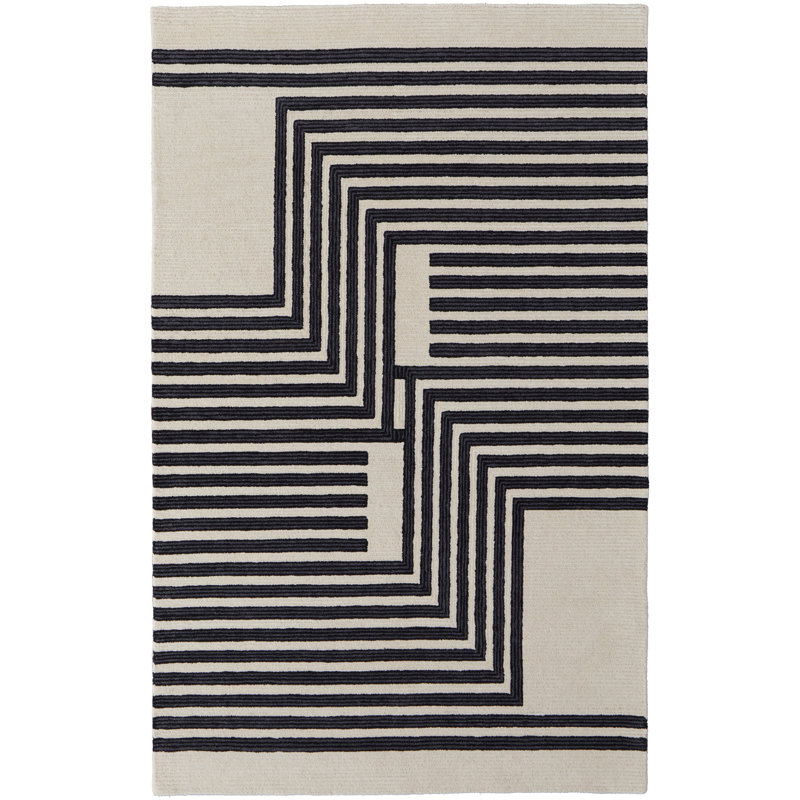 Raku Wool Abstract Indoor Rug, Rectangle 8' x 10'