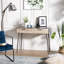 Rancourt Solid Wood Top Metal Base Writing Desk