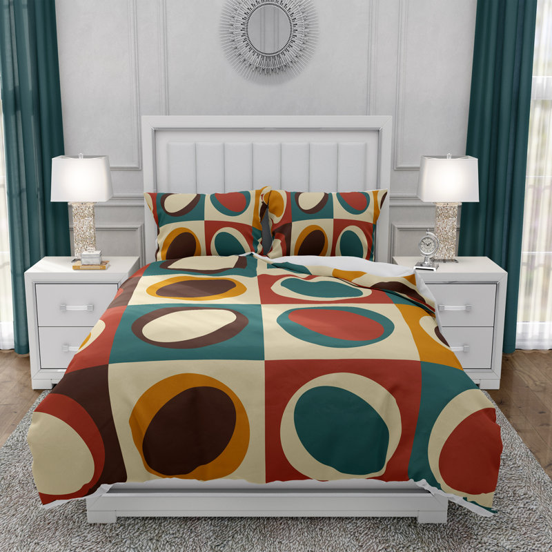 Abstract Duvet Cover, King Duvet Cover + 2 King Shams