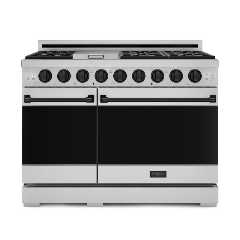 Gordon Ramsay by THOR Kitchen 48 Inch Professional Liquid Propane Range with Double Oven in Stainless Steel