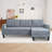 Reversible Sectional Sofa with Storage Chaise and Cup Holder-1005443940