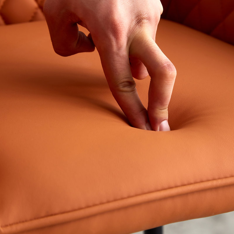 Blissfield Upholstered Counter Stool, Orange