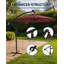 10 ft offset patio umbrella, with solar lights-661793795