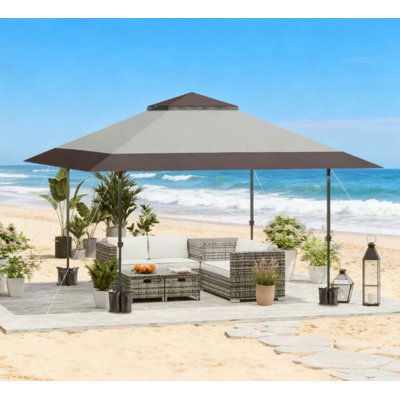 Tente d'auvent réglable en hauteur, tentes pour fêtes, avec sac de transport à roulettes et sacs de sable