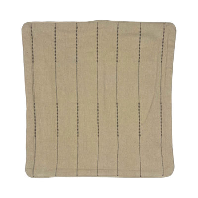 Bowning Striped Beige Square Cushion