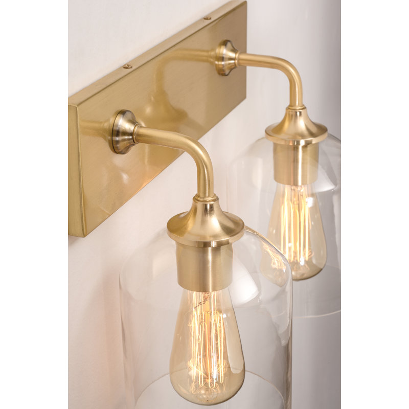 Éclairage pour meuble-lavabo à intensité variable à 60 lumières Hason, Laiton satiné