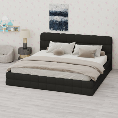 Lit plateforme tapissier Contemporary