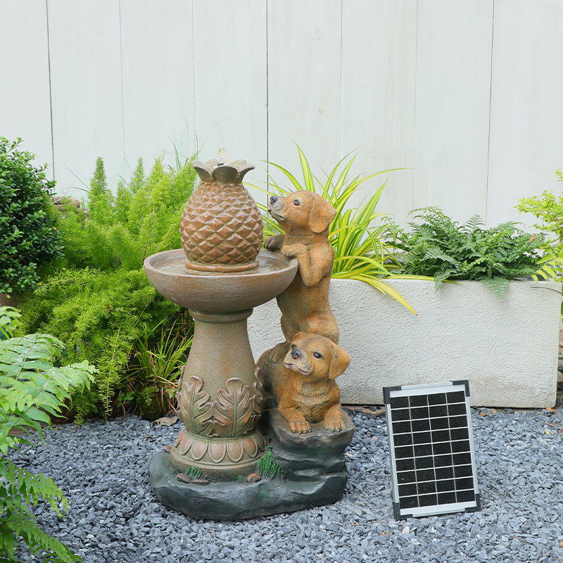 Handcrafted Floor Fountain with Lights