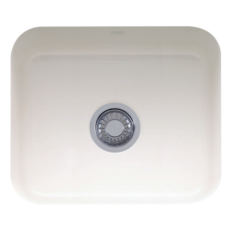 21" L x 17" W Undermount Kitchen Sink, White
