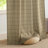 Rustic Grid Pattern Linen Light Filtering Plaid Curtains for Living Room Dining Room, Farmhouse Rod Pocket Back Tab Semi Sheer Window Curtains, 1 Pair-328923829-329966679