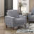 Rachelle 32" Modern & Contemporary Square Arms Chair - Cozy Corduroy Upholstery Chair, Durable Solid Wood & Plywood Frame, Stylish Exposed Faux Wood Legs-1538125575