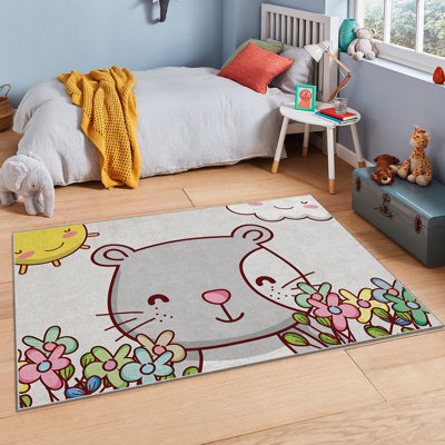 Tapis luxueux (2,6 x 4,6 pieds), 100% polyester, 740 g / m² | Tissu de velours doux, envers en feutre antidérapant, éponge stratifiée pour le confort | Antibactérien, lavable à la machine à 30 ° C | Élégante décoration intérieure