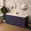 Meuble-lavabo autoportant de 72 pouces avec lavabo, comptoir en marbre d'ingénierie Carrara avec lavabo rectangulaire encastré en céramique