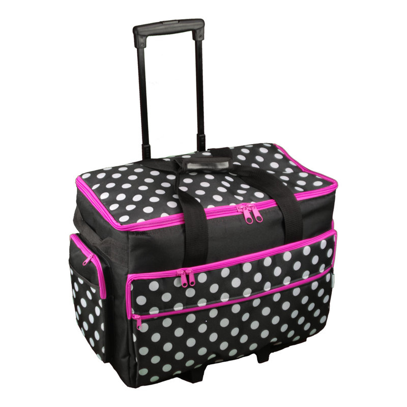 Rebrilliant Fabric Storage Bag, Black;White;Pink