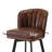 26" Swivel Counter Height Bar Stools with Backs, Kitchen Island Stools with Channel-Tufted Shell Back, Padded Seat and Metal Legs with Footrest-166877035-166877039-163213932