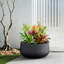 Grand pot à fleurs rond en pot 20 po intérieur / extérieur avec trou de drainage gris ardoise (intérieur amélioré)-1053037890-1053064300