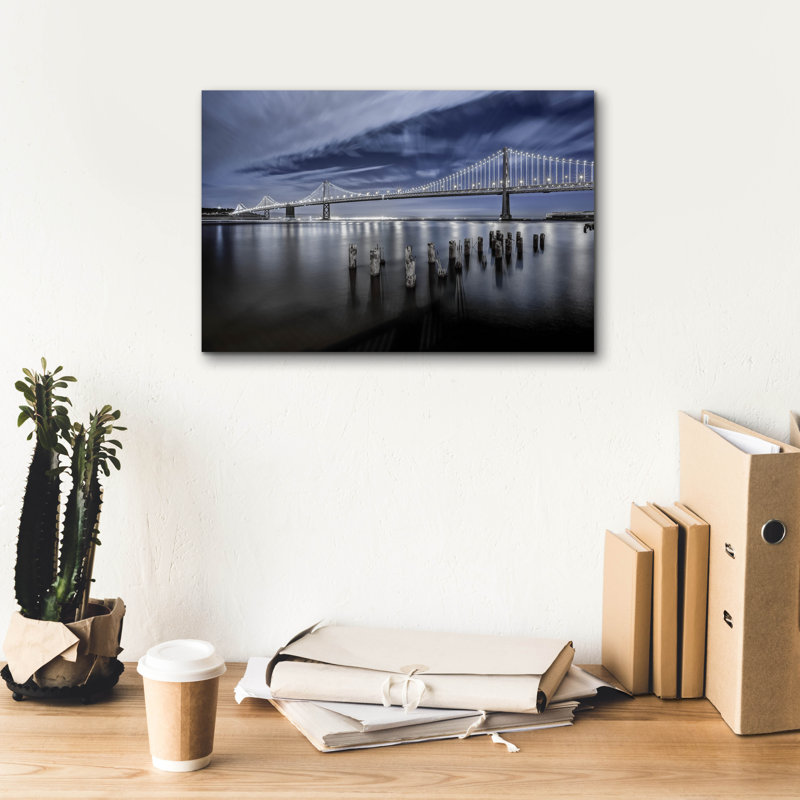 «The Bay Lights» par Toby Harriman Visuals, H 12 po x l 18 po x P 0,75 po