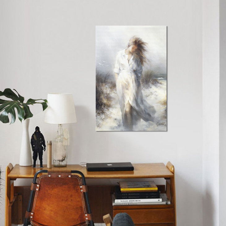 « rêvey », impression sur toile, H 40 po x l 26 po x P 1,5 po, Toile tendue, Pas de tapis