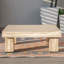 Table basse d'extérieur carrée en aluminium