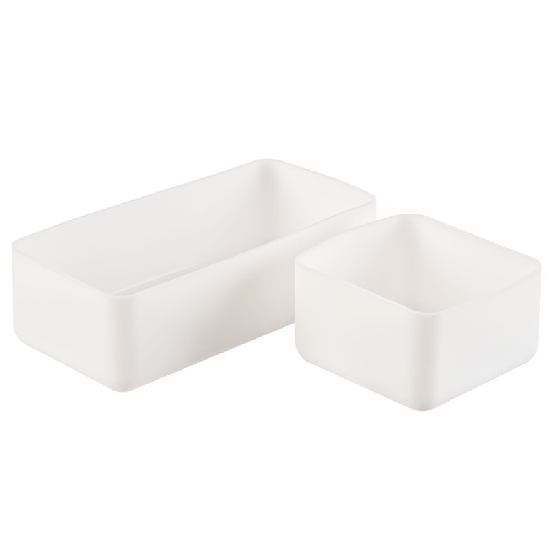 Ensemble de 2 caisses en plastique Squish, Blanc