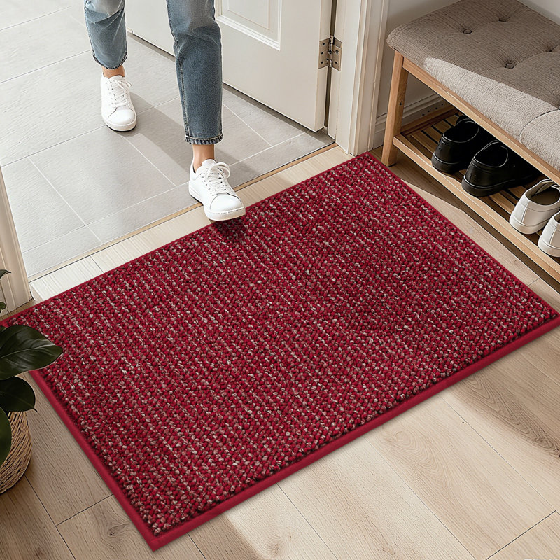 Non-Slip Indoor Doormat, 60cm W x 90cm L, Red
