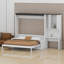 Système de lit escamotable convertible avec coin salon, bureau d'écriture et armoire de rangement - conception pliable intelligente pour les petits espaces
