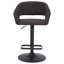 Tabouret de bar contemporain à hauteur réglable en vinyle avec dossier moyen arrondi-128649691-128649689