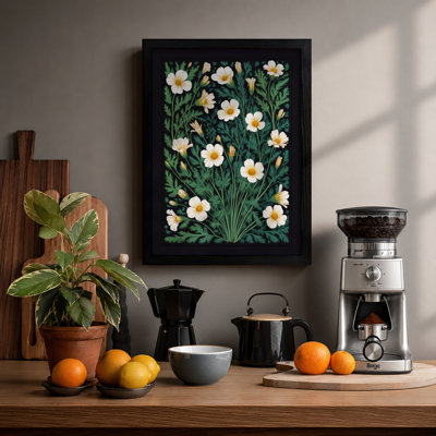 Daisy Garden Botanical - Framed Print