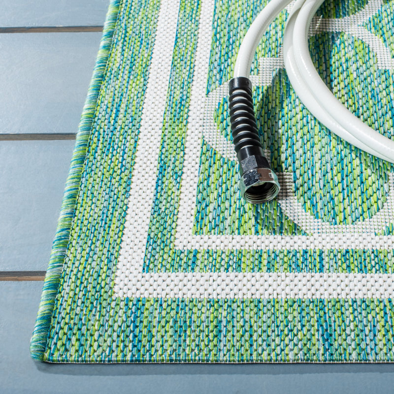 Almine Performance Geometric Indoor/Outdoor Area Rug, Rectangle 5'3" x 7'7"
