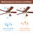 52" Ceiling Fan with Light Kit, Pull Chain and Remote Control