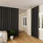 100" X 84" Blackout Ceiling Track Curtain Panel, Soundproof Room Divider With Hooks For Privacy Separation, Black